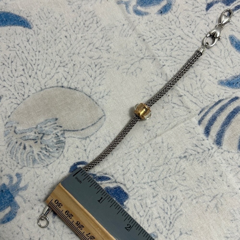 Brighton Beverly Glam Charm Bracelet with Gold Plated Spacer Bead Silver Plated - Picture 6 of 8